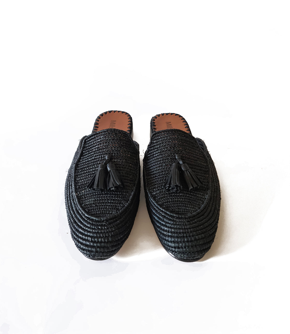 SAINT TASSELS RAFFIA MULES