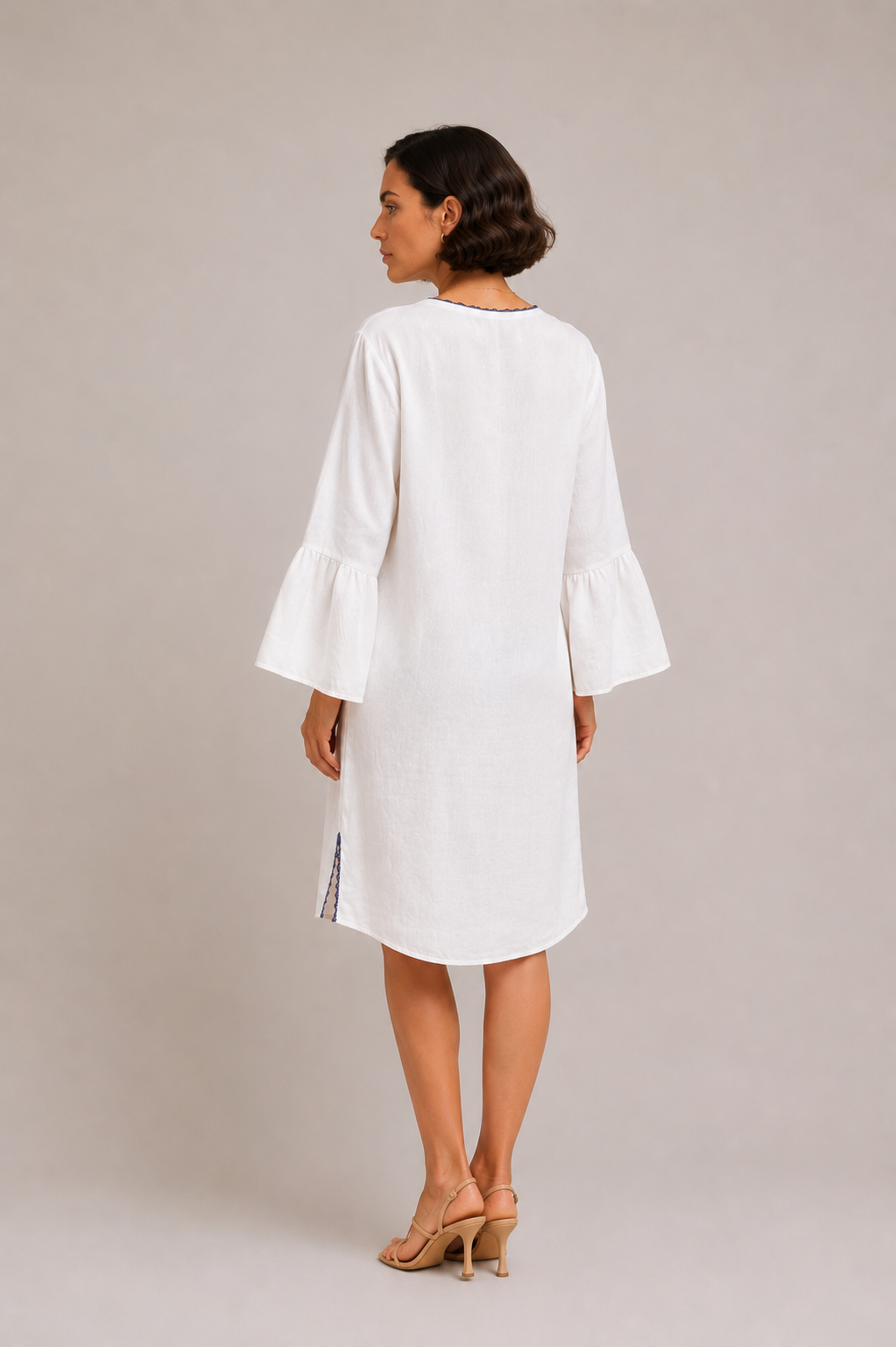 WHITE LINEN DRESS