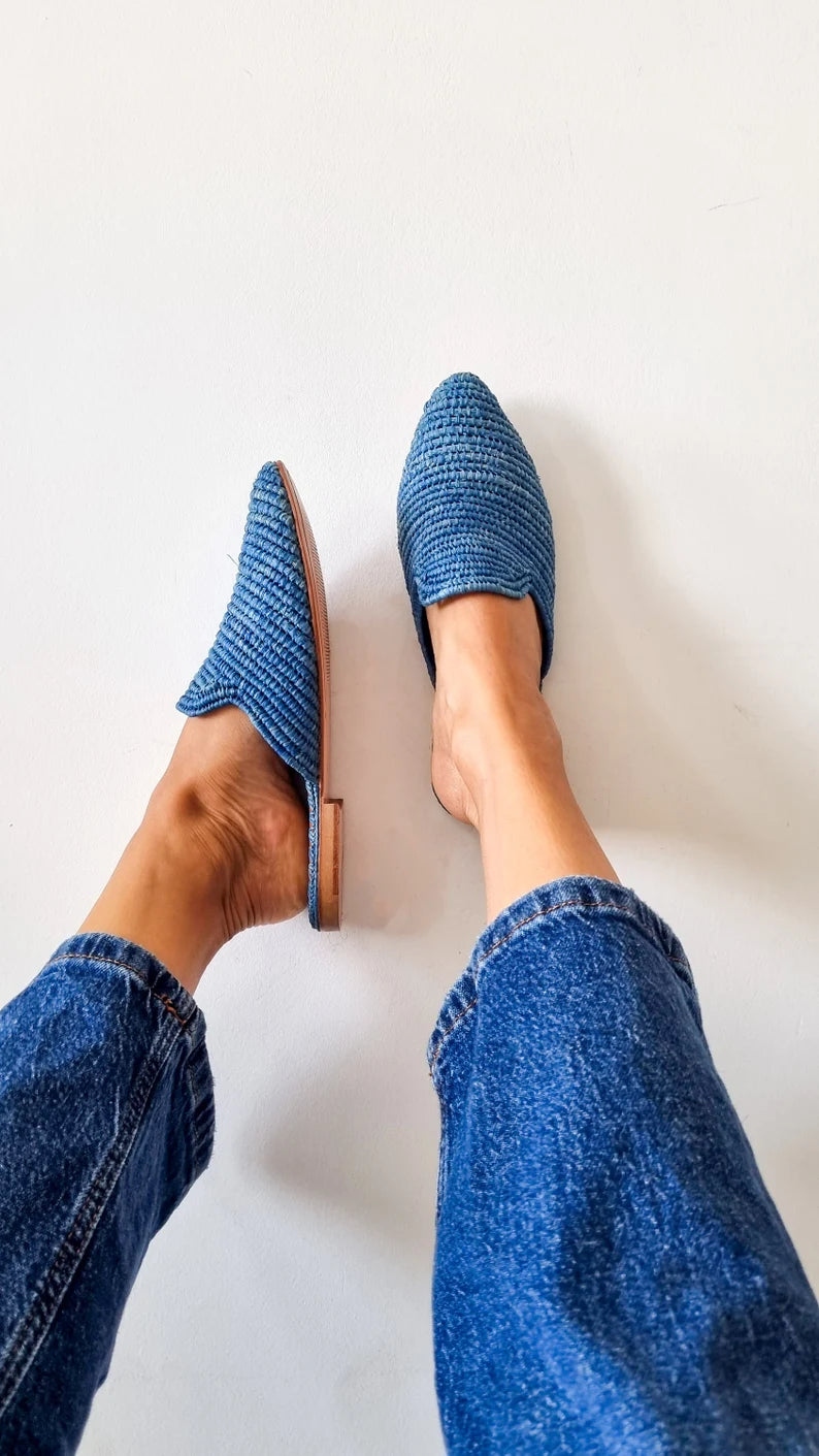 BABOUCHE EVA BLEU