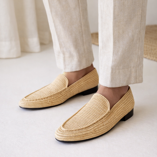 PLAIN RAFFIA LOAFER