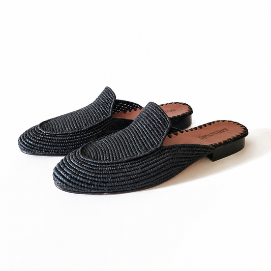 SAINT RAFFIA MULES