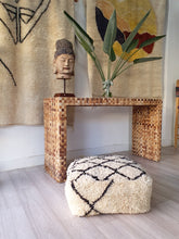 WOOL FLOOR POUF