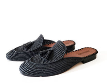 SAINT TASSELS RAFFIA MULES