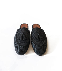 SAINT TASSELS RAFFIA MULES