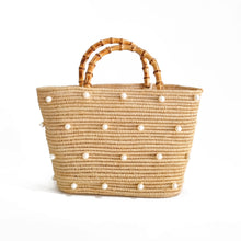 PEARL RAFFIA TOTE BAG