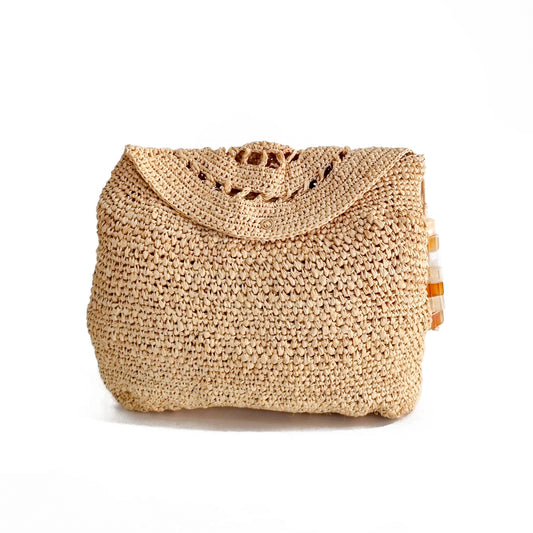SALLY RAFFIA CLUTCH