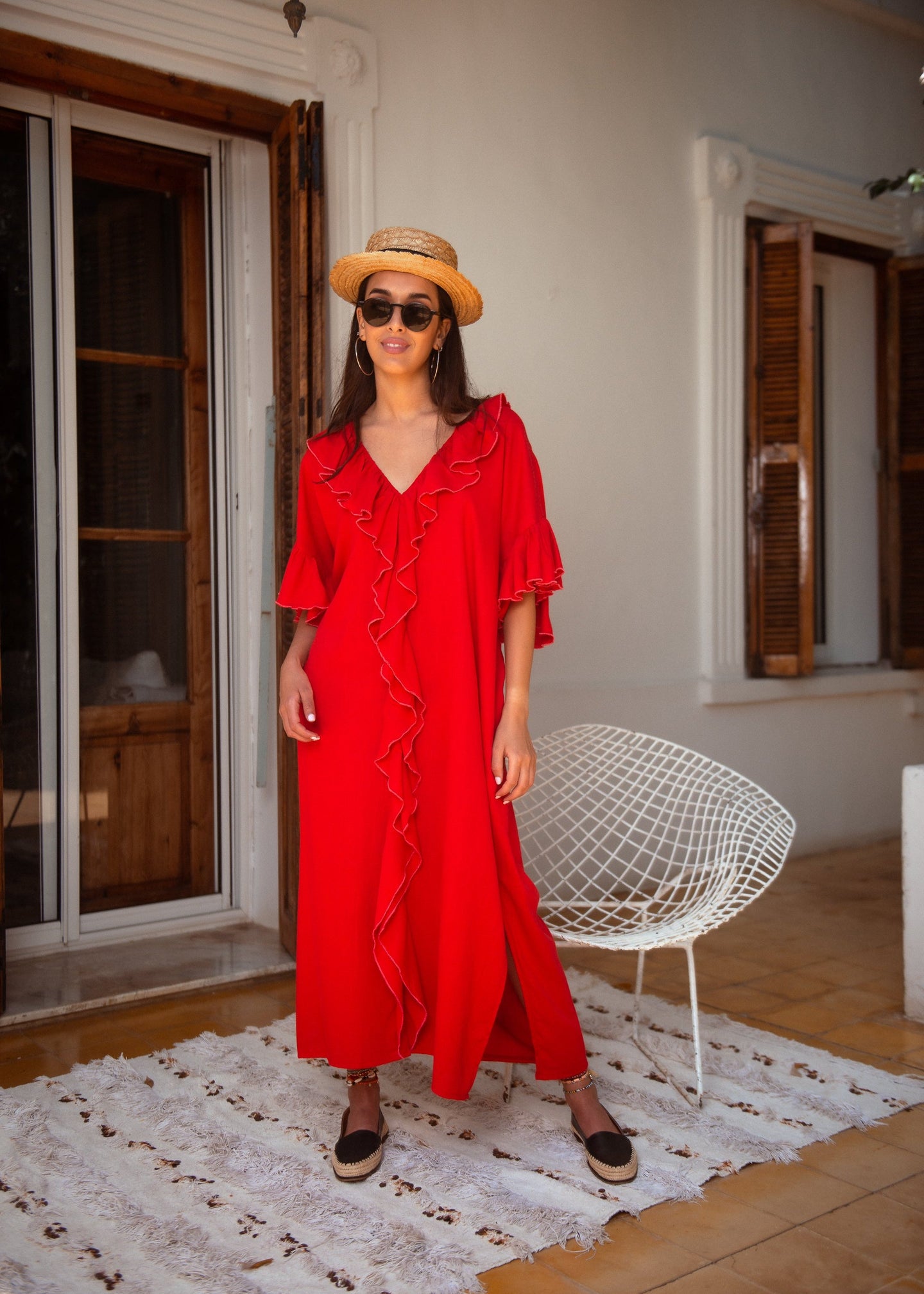 SICILY RED KAFTAN