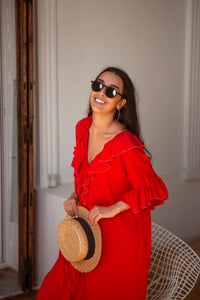 SICILY RED KAFTAN