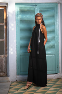 SOHO BLACK LINEN DRESS