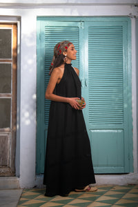 SOHO BLACK LINEN DRESS