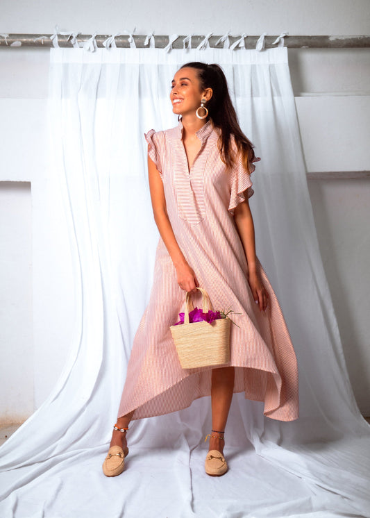 CAFTAN TUNIQUE À VOLANTS