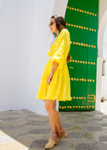 GOLDEN LIME LINEN DRESS - Milsouls