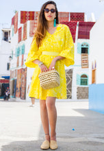 GOLDEN LIME LINEN DRESS - Milsouls